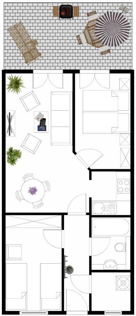 Grundriss Ferienwohnung Kägsdorf